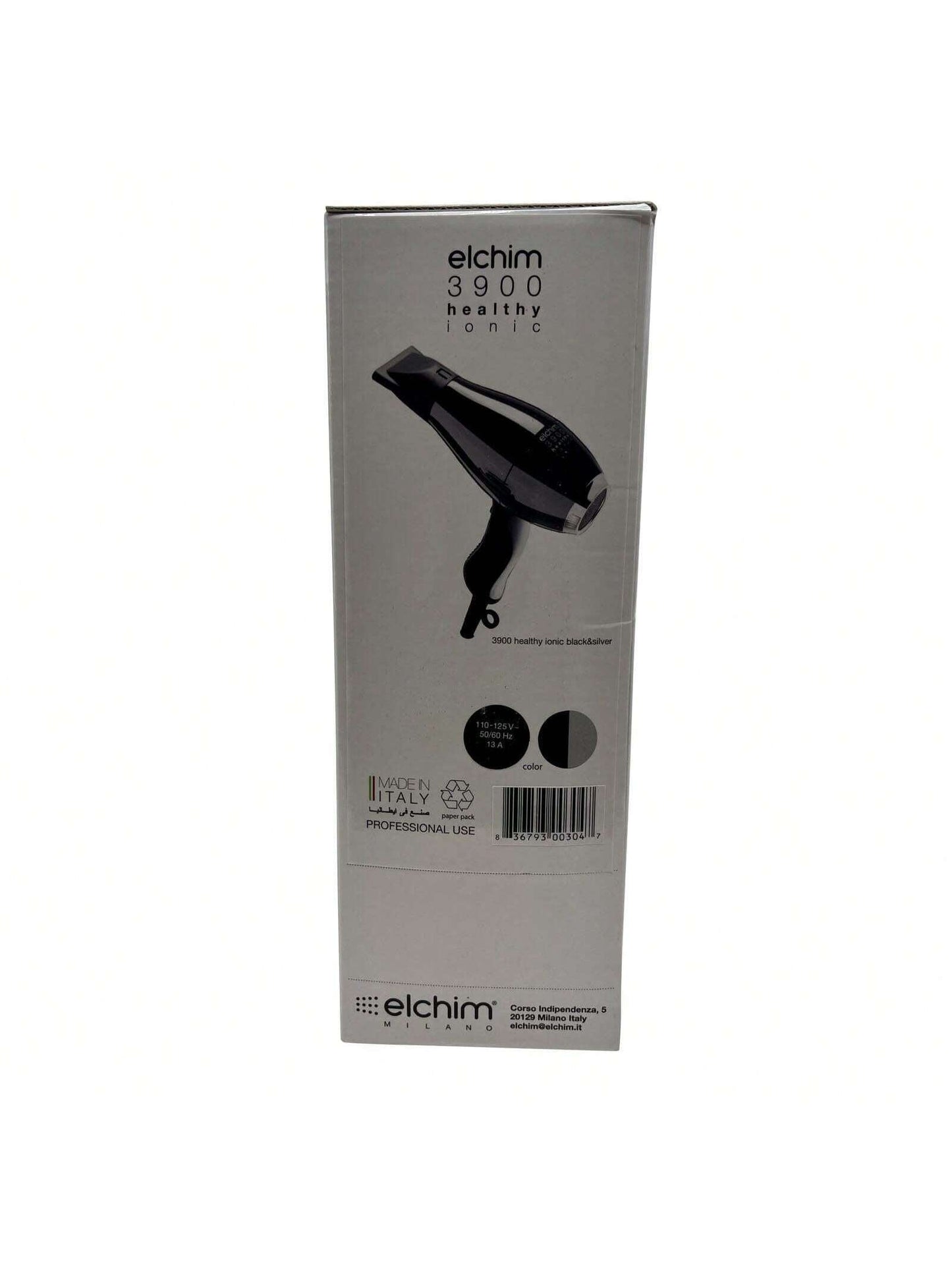 Elchim Elchim 3900 Titanium Ionic Ceramic Hair Dryer Black & Silver