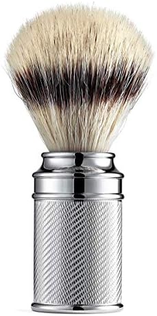 The Art of Shaving Chrome-engraved silvertip shaving brush, 46 lb.
