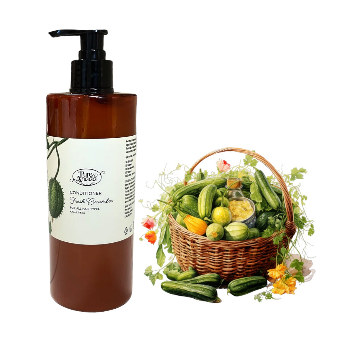 Fresh Cucumber Natural Conditioner - Pure Anada 475ml