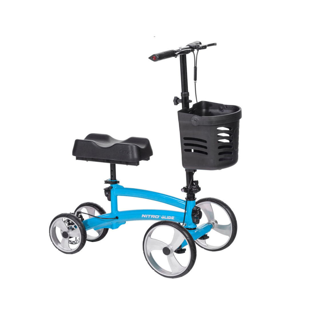 Drive Medical Nitro™ Glide Knee Walker with Basket - Senior.com Knee Walkers