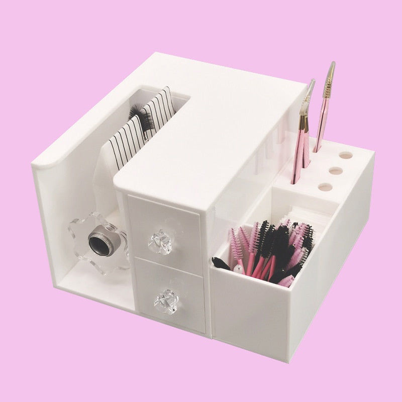 Eyelash Extension Fanning Making Machine Lash Make Fan Machine With Storage Box For Eyelash Extensions Makeup