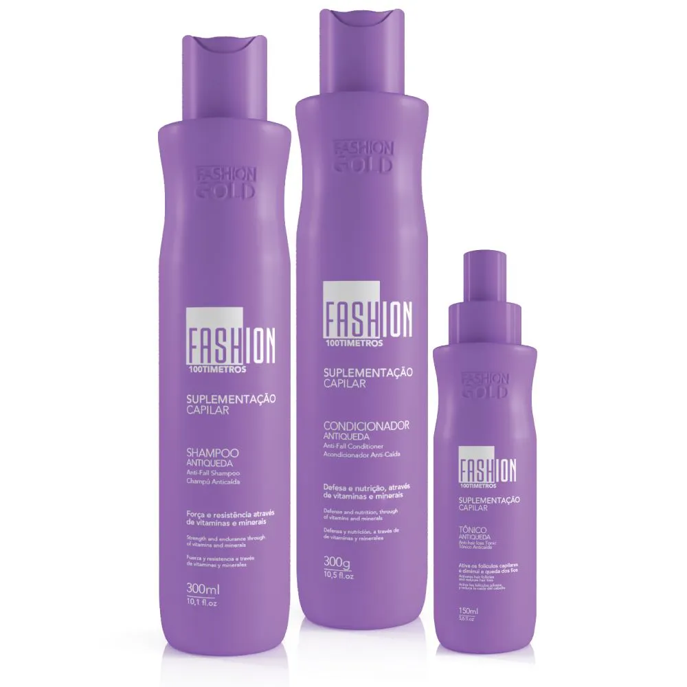 100Tímetros Anti-Hair Loss Combo Fashion Gold - 3 items