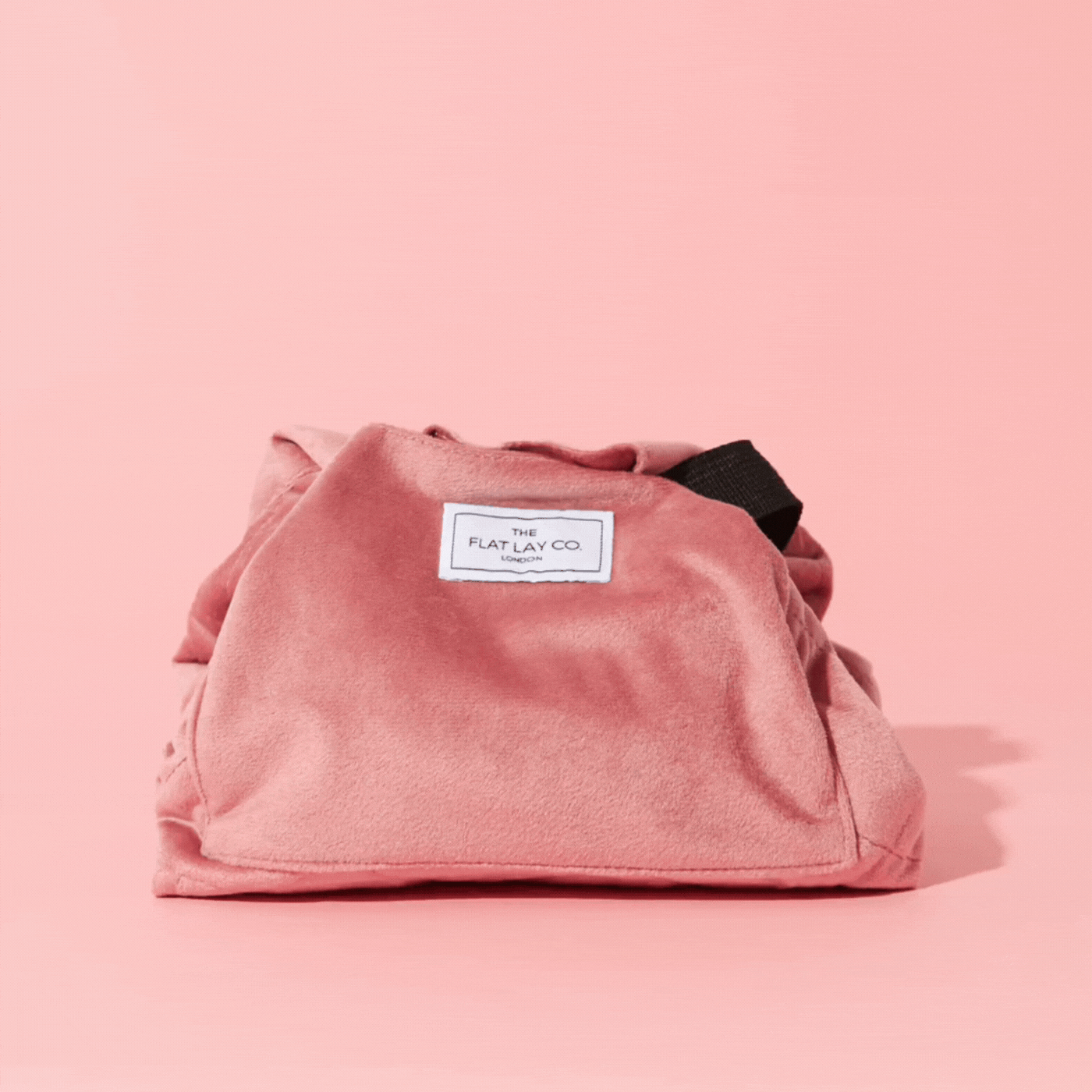 Pink Velvet  Full Size Flat Lay Makeup Bag