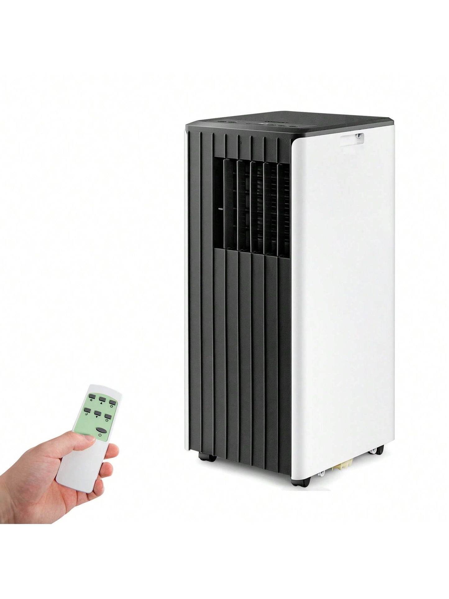3-In-1 10000 BTU Air Conditioner With Humidifier And Smart Sleep Mode-Black