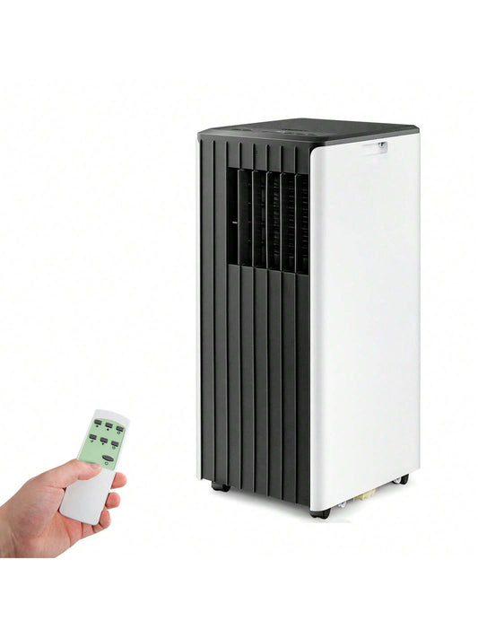 3-In-1 10000 BTU Air Conditioner With Humidifier And Smart Sleep Mode-Black