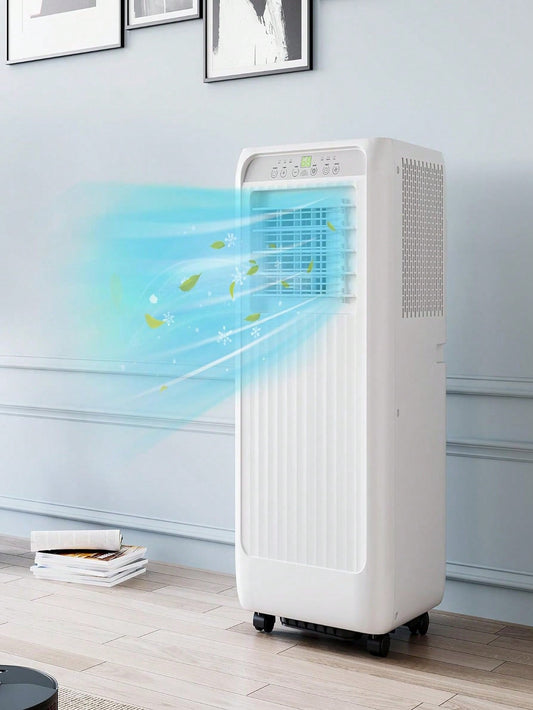 8000 BTU (ASHRAE) / 5000 BTU (DOE) Portable Air Conditioner, Cools 350 Sq.Ft. 3-In-1 Mini Standing AC Unit Cool/Fan/Dry, Quiet Operation, Remote, Fast Cooling, Air Purification, BlackPanel