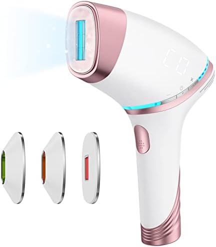 IPL Laser Hair Removal Device for Women and Men, Upgrade At-Home Permanent Painless Hair Removal with Ice Compress System for Armpits, Bikini Line and Whole Body