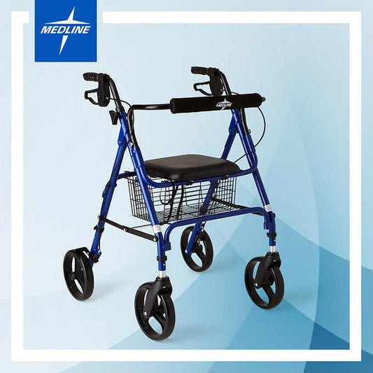 Medline Folding Rollator with 8" wheels