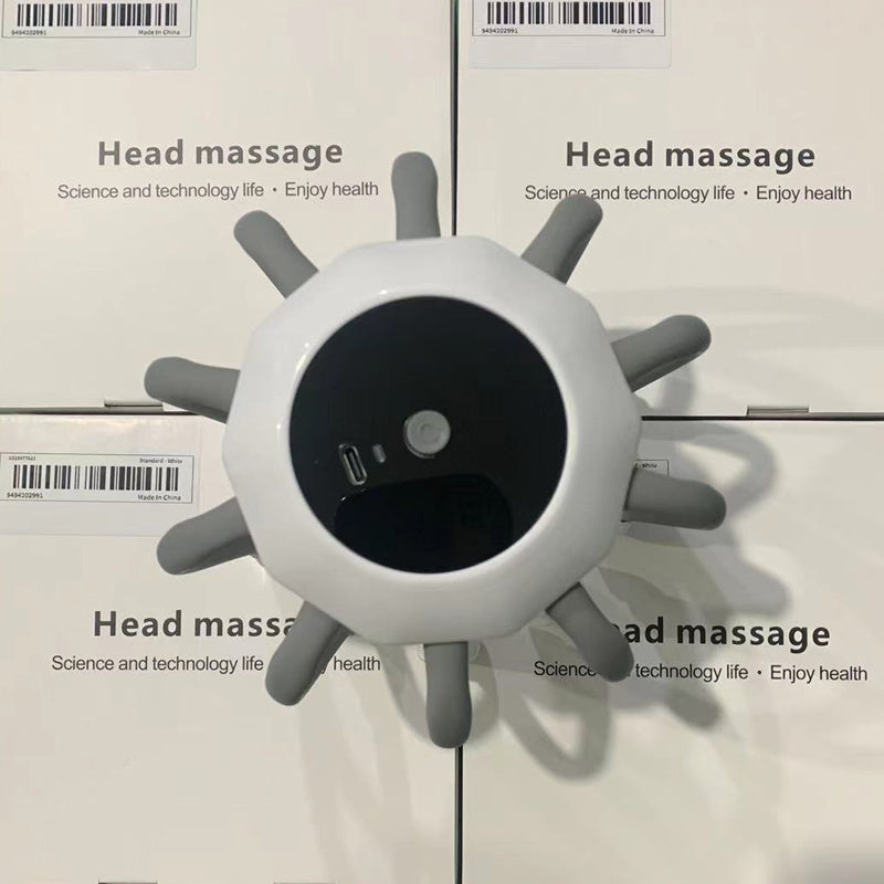 Octopus-Shaped Electric Scalp Massager - 10 Vibrating Contacts for Deep Relaxation and Stress Relief!