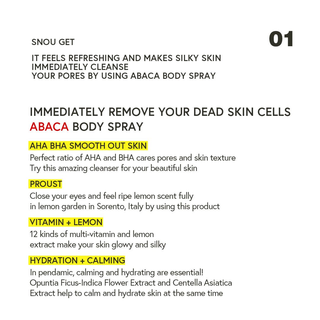 [SNOU] AHA BHA Calming Body Spray 150ml