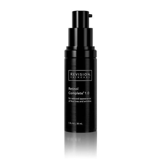 Revision Skincare Retinol Complete 1.0, brighten and smooth skin's texture, boosts skin's hydration level to combat the dryness with Retinol, reduce fine lines and wrinkles, 1 fl oz