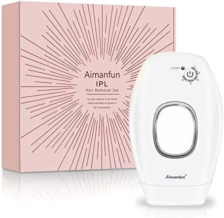 [FDA Cleared] IPL Hair Removal Aimanfun At-Home Laser Hair Removal for Women & Men Painless Permanent Hair Remover Device for Body Face Corded,White,2 Years Warranty