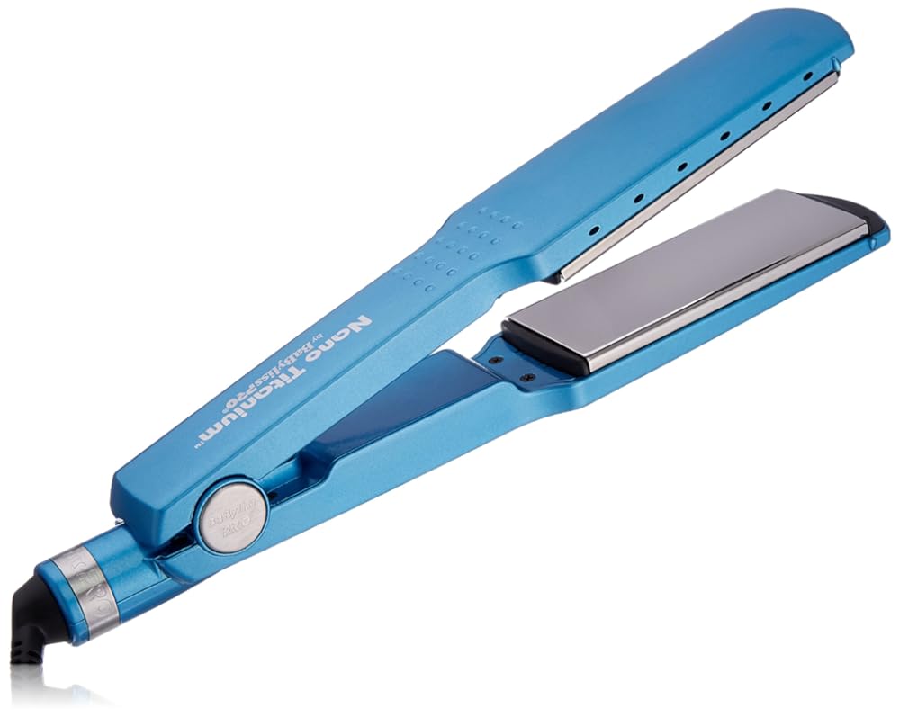 BaBylissPRO Nano Titanium Ionic Flat Iron Hair Straightener, Hair Straightener Iron for Professional Salon Results and All Hair Types