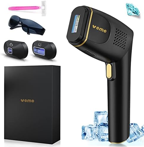 IPL Laser Hair Removal for Women Permanent IPL Hair Removal- VEME Sapphire Ice Cooling Function Permanent Hair Removal Machine with Unlimited Flashes Device for Face Upper Lip Body Bikini Armpits