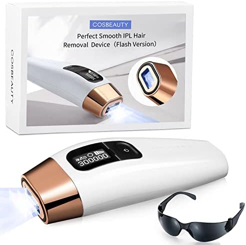 COSBEAUTY Laser Hair Removal with Painless System IPL Hair Removal Devices At-Home Permanent Hair Remover 2 Modes,5 Levels,Automatic and Fast for Body,Face,Bikini,Armpit,with Sunglasses