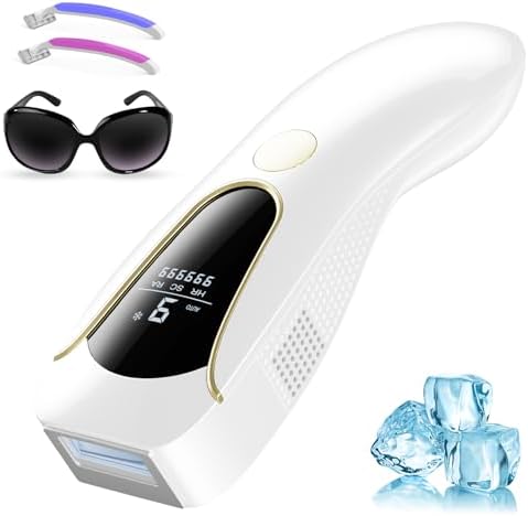ARTOLF Laser Hair Removal for Women and Men, Ice Cooling Care Painless IPL Hair Removal Device for Permanent Result, 999900+ Flashs, 9 Levels, 3 Modes, At Home for Whole Body Use