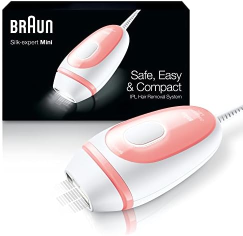 Braun IPL Long-Lasting Hair Removal for Women and Men, Silk Expert Mini PL1014 with Venus Razor, Long-Lasting Hair Reducation in Hair Regrowth for Body & Face, Corded (Packaging May Vary)