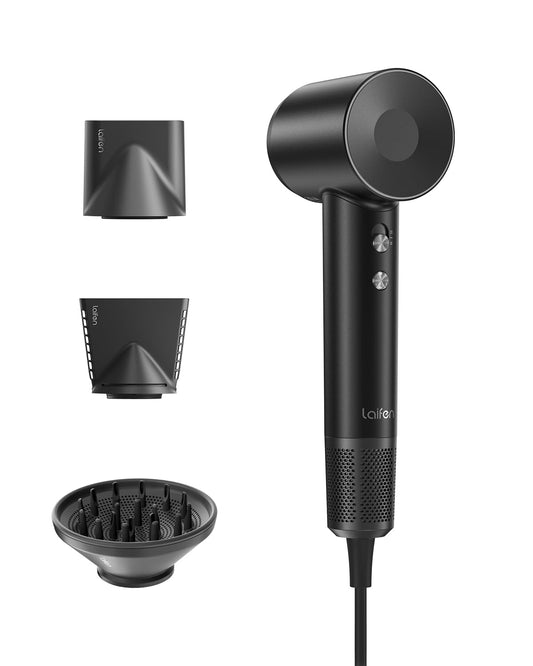 Laifen Hair Dryer, Negative Ionic Blow Dryer with 110, 000 RPM Brushless Motor for Fast Drying, High-Speed Low Noise Thermo-Control Hairdryer with Magnetic Nozzle, for Home, Travel