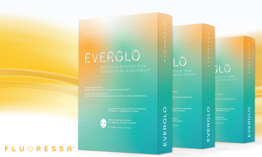3 Boxes Fluoressa Everglo Rejuvenating Facial Mask Moisturize Renewal 4x30ml NEW