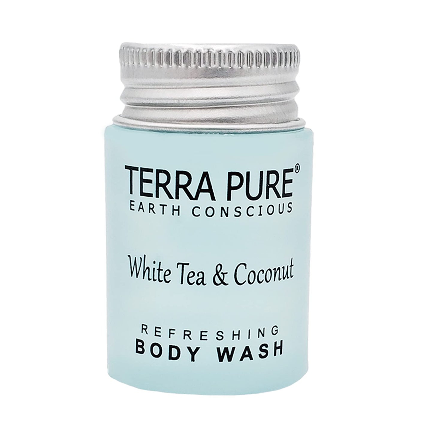 Terra Pure White Tea & Coconut Body Wash, Travel Size Hotel Amenities, 1 oz. (Case of 300)