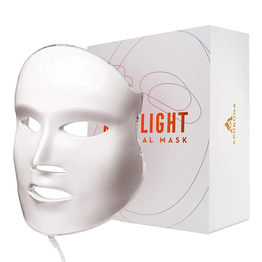 Aphrona¨ | Moonlight 3 color LED Facial Mask Skin Care Mask, LED Light Therapy Red Blue light for Acne Removal Wrinkle Reduction