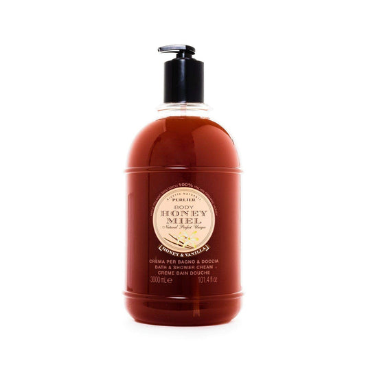 Perlier Honey & Vanilla Bath & Shower Cream, 101.4 fl. oz.