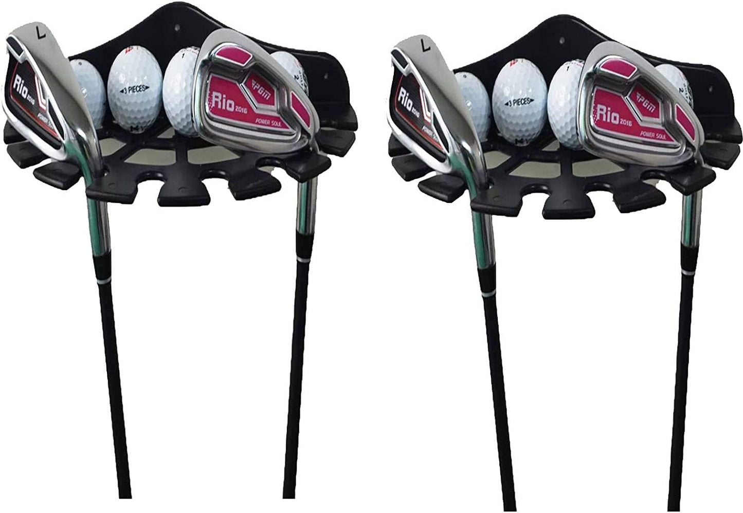 Pmsanzay 2 Pack -Golf Club Organizers Golf Club Display Golf Putter Rack Golf Club Storage Rack Golf Club Holder Golf Club Combo Wall Mount Bracket -Great Way to Organize Your Clubs -Easy to Install