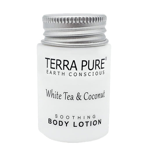 Terra Pure White Tea & Coconut Lotion, Travel Size Hotel Amenities, 1 oz. (Case of 300)