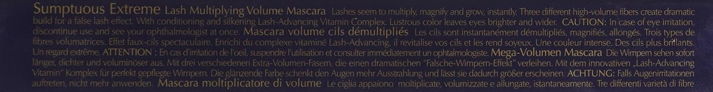 Estee Lauder | Sumptuous Extreme | Lash Multiplying Volume Mascara | Extreme Black | Ophthalmologist Tested |-Fragrance Free | 0.27 oz