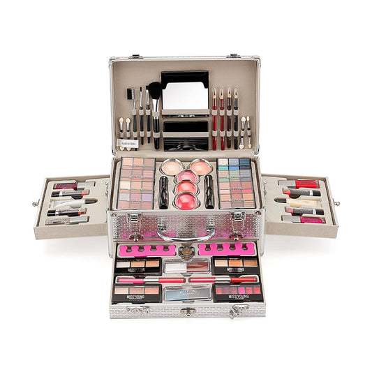 Joyeee All-in-One Makeup Gift Set Carry All Makeup Kit for Women Full Kit With Aluminum Case Lipgloss Lipstick Concealer Blush Foundation Face Powder Eyeshadow Palette Cosmetic Palette #2