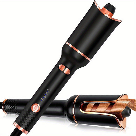 Automatic Hair Curler, Ceramic Ionic Barrel Automatic Hair Curling Iron, Auto Curling Wand With 1" Large Rotating Barrel & 4 Temps & 3 Timer Settings, Dual Voltage Spin Iron For Hair Styling (Upgrade)