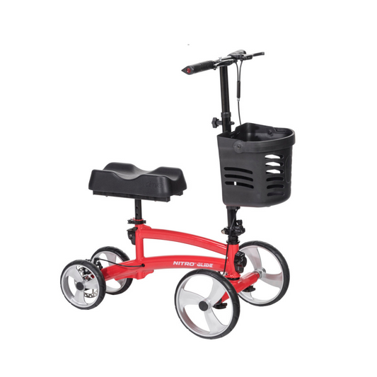 Drive Medical Nitro™ Glide Knee Walker with Basket - Senior.com Knee Walkers