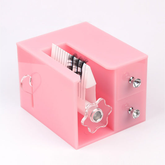 Eyelash Extension Fanning Making Machine Lash Make Fan Machine With Storage Box For Eyelash Extensions Makeup