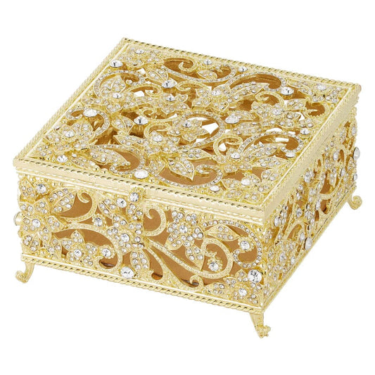 Flora Gold Pewter Box by Olivia Riegel