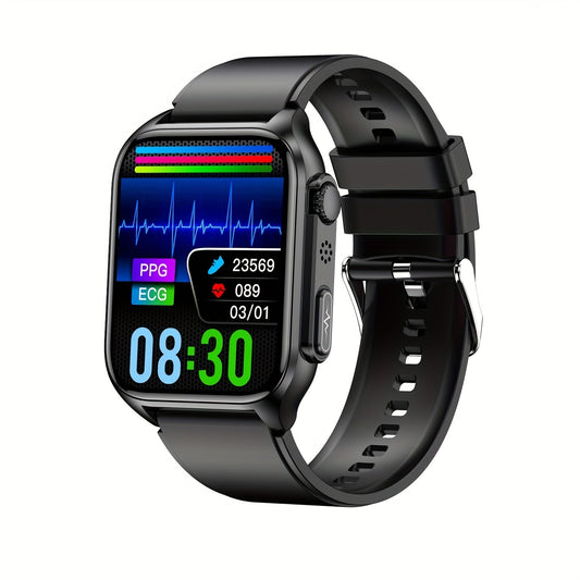 Smart Watch: 20+ Sports Modes, Blood Sugar/Oxygen/Pressure/Heart Rate/Body Temp, Voice Assistant, NFC Access, Message/Weather/Music/Pedometer