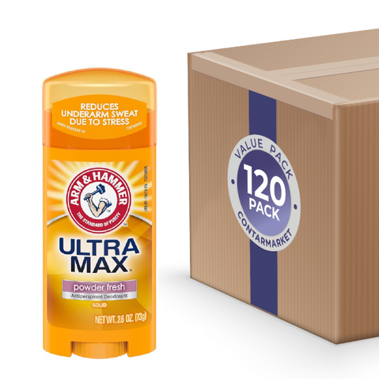 A&H Deodorant UltraMax Solid Powder Fresh, 2.6 oz - 120 Pack