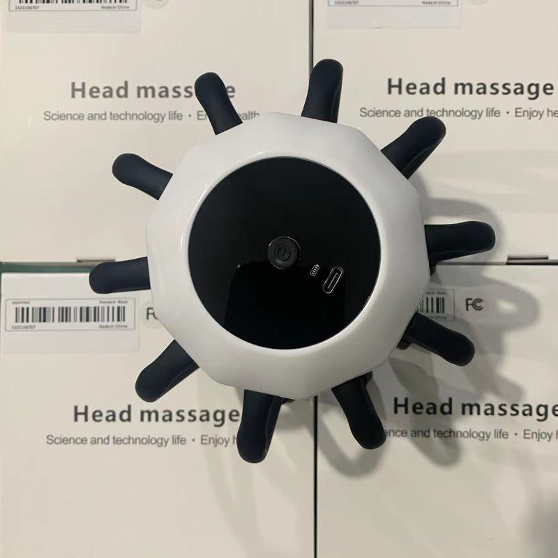 Octopus-Shaped Electric Scalp Massager - 10 Vibrating Contacts for Deep Relaxation and Stress Relief!