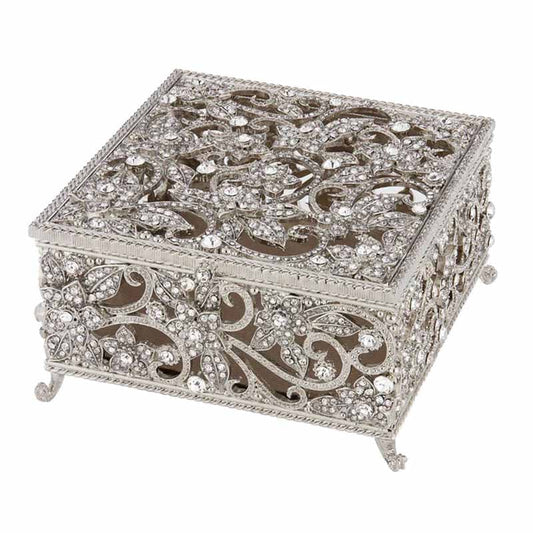 Flora Silver Pewter Box by Olivia Riegel