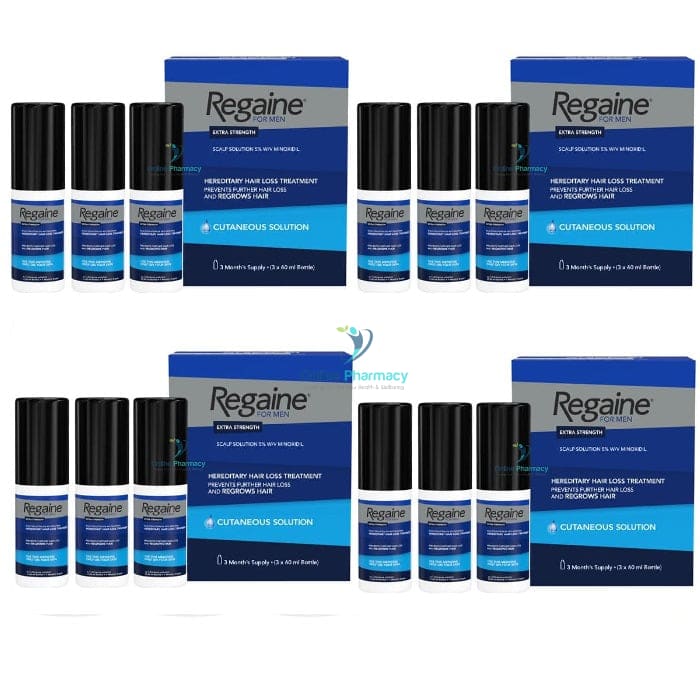Regaine (minoxidil) 5% Solution For Men (12 Month Supply) - 12 x 60ml Pack