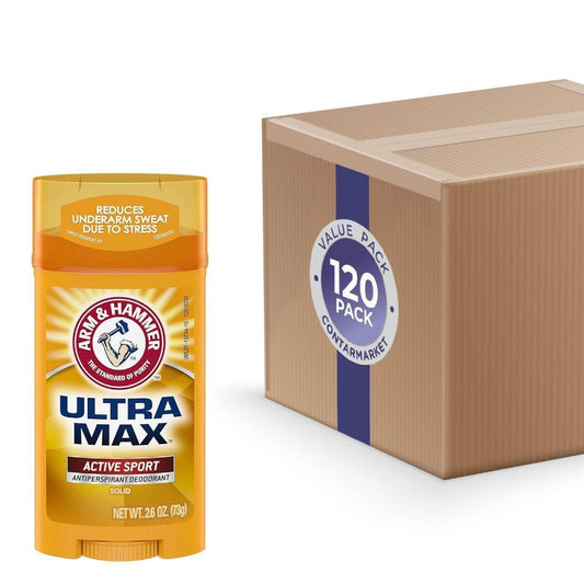 Arm & Hammer UltraMax Invisible Solid Active Sport, 2.6 oz - 120 Pack